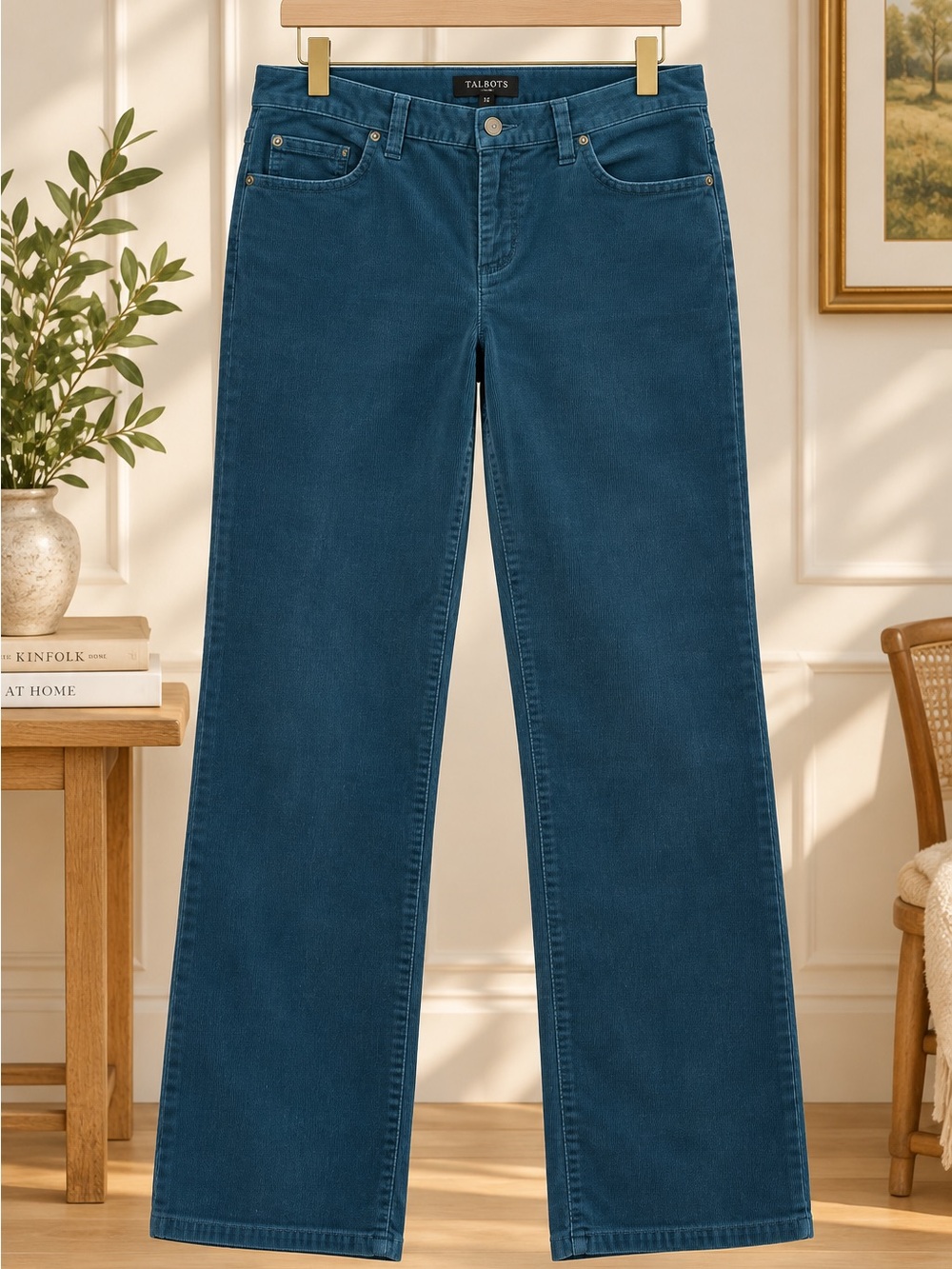Talbots Wide-Leg Jeans in Teal Blue | 0105